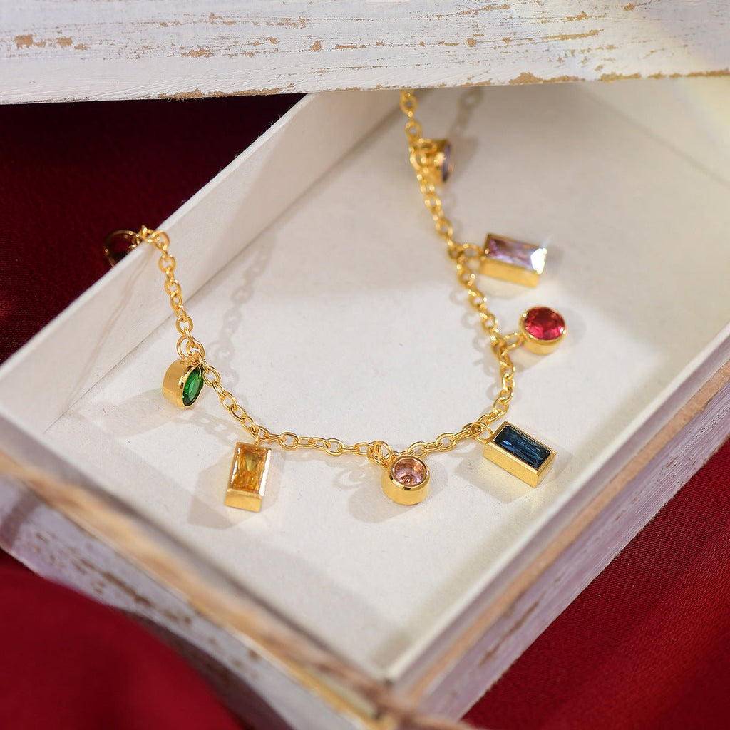 Festliche Edelsteinkollektion (Halskette/Armband)