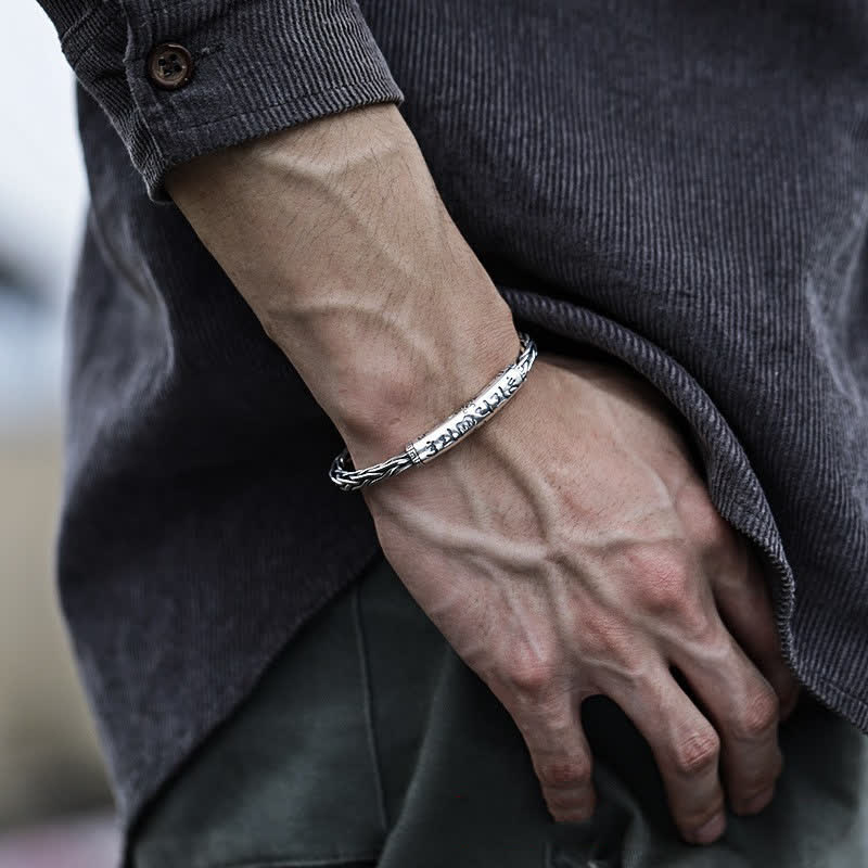 Carmiora-Kupfer-Balance-Armband im Wikinger-Stil mit gedrehtem Flechtmuster