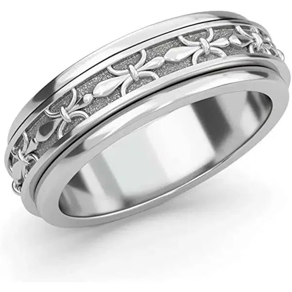 Fleur De Lis Vintage Spinnerring