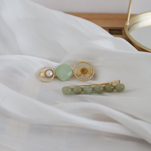 Haarspangen-Set mit Blumenmuster