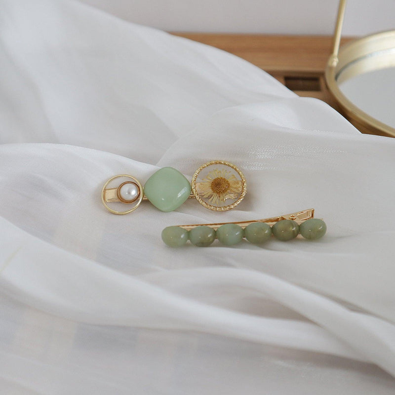 Haarspangen-Set mit Blumenmuster