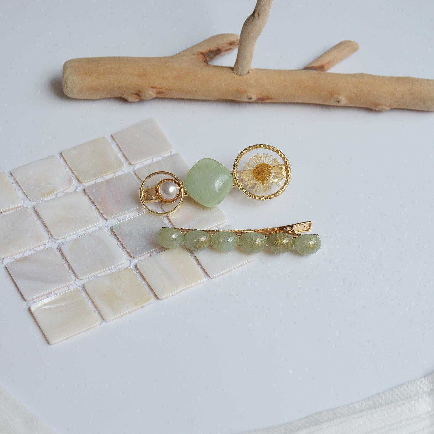 Haarspangen-Set mit Blumenmuster