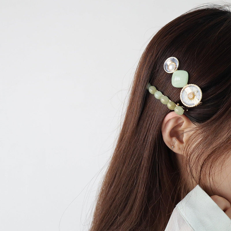 Haarspangen-Set mit Blumenmuster