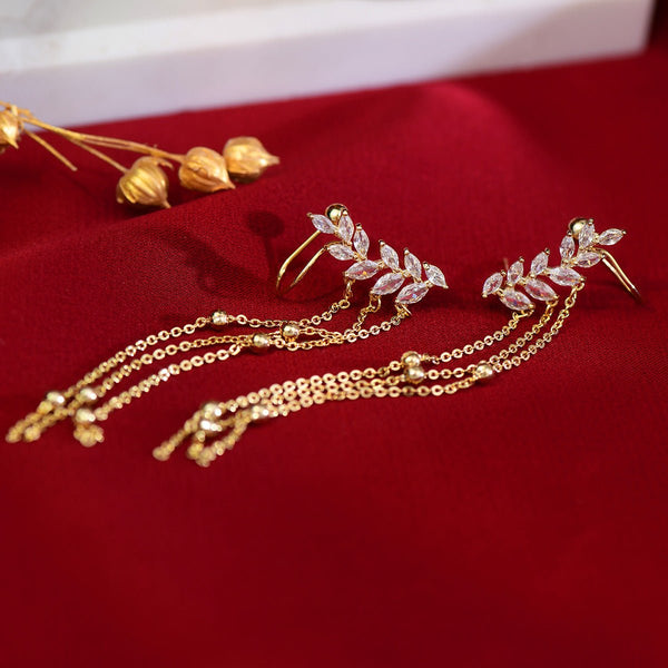 Florale Tropfenohrringe - Esther