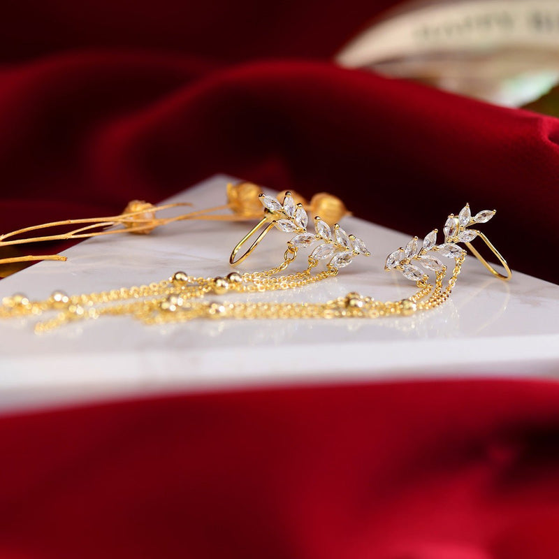 Florale Tropfenohrringe - Esther