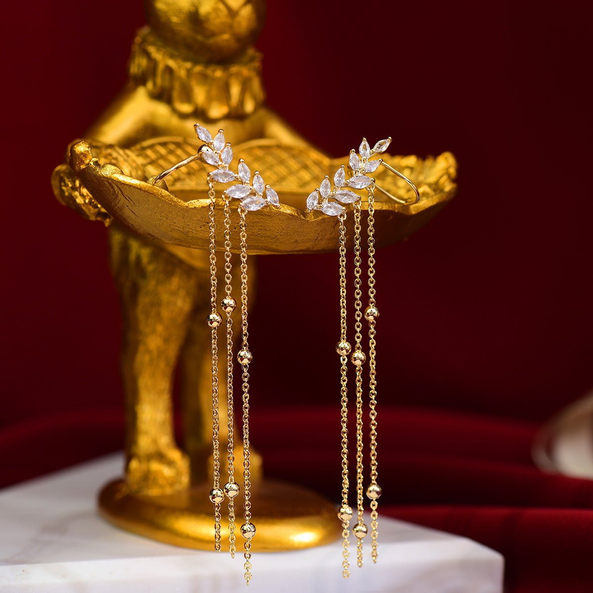 Florale Tropfenohrringe - Esther