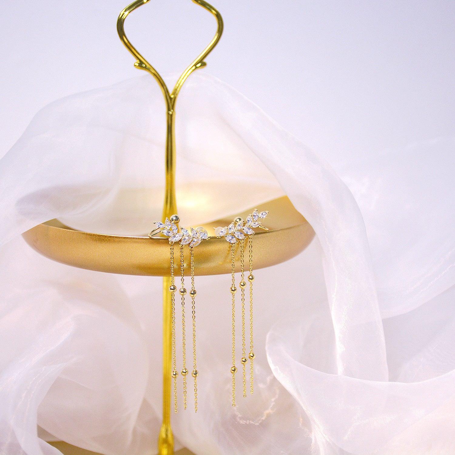 Florale Tropfenohrringe - Esther