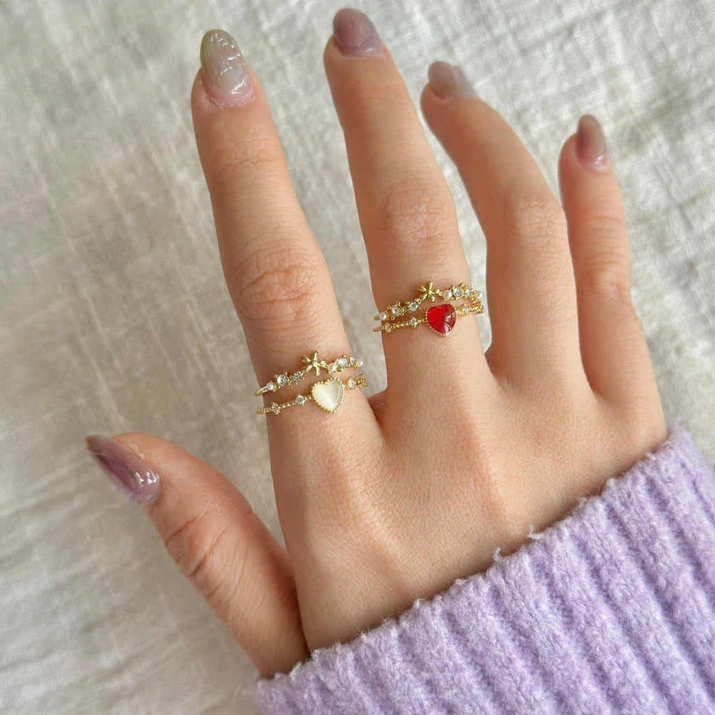 Blumenherzring - Jaimie