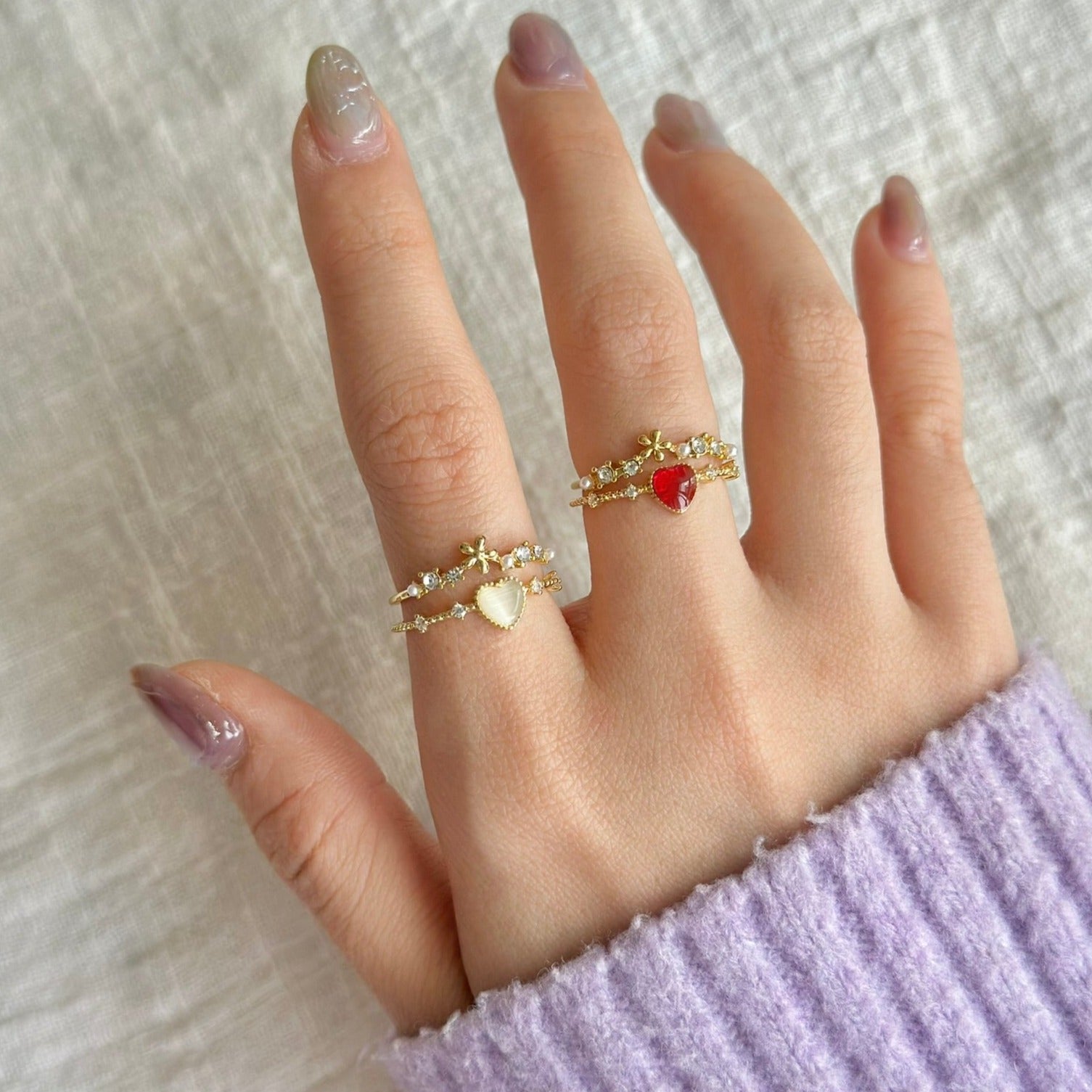 Blumenherzring - Jaimie