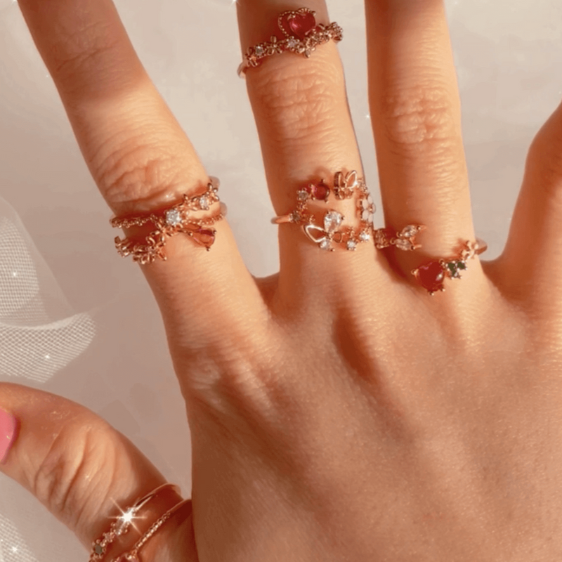 Blumenherzring - Mia