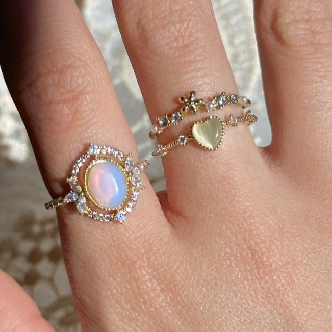 Blumenherzring - Sandy