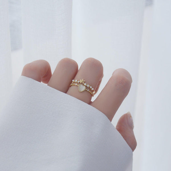 Blumenherzring - Sandy