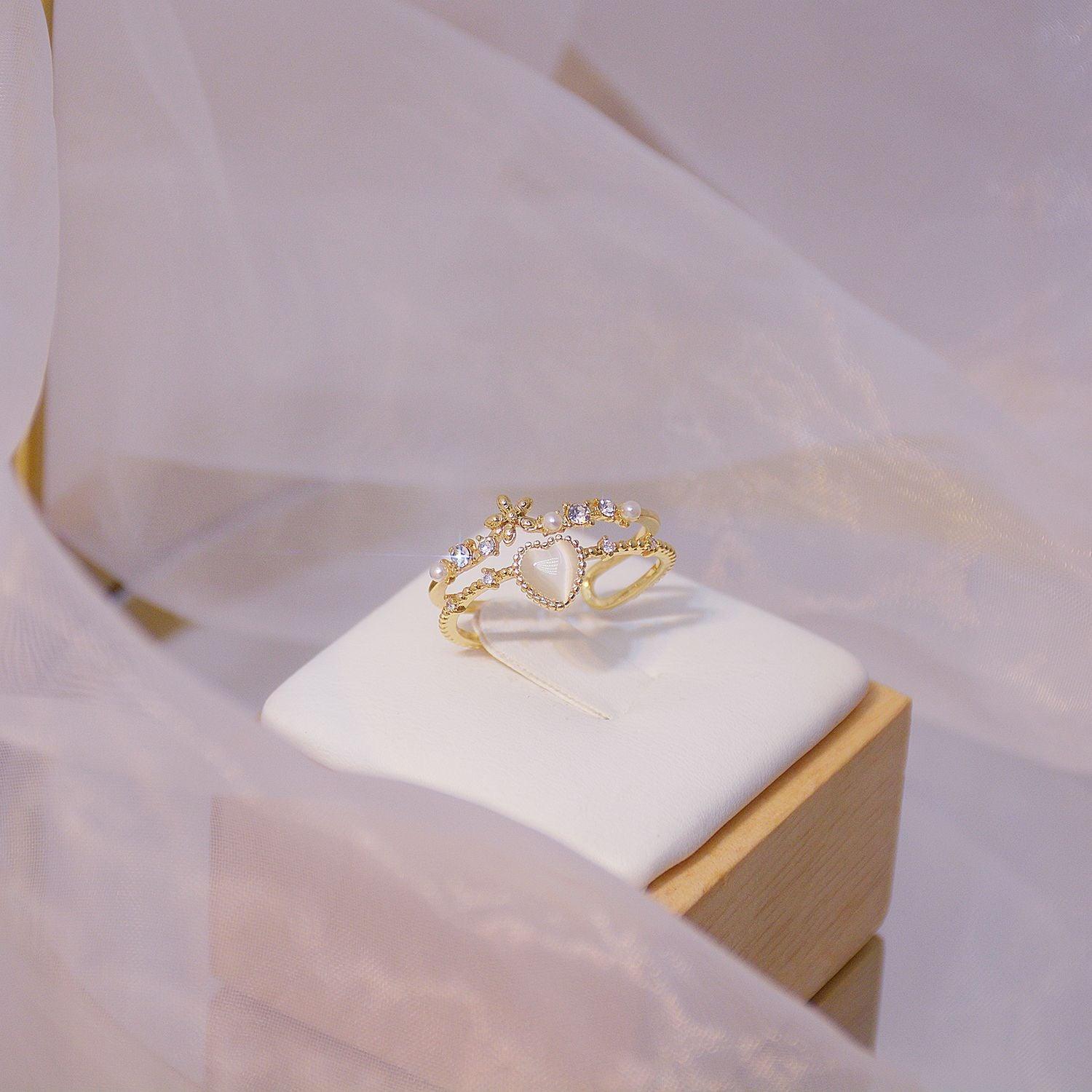 Blumenherzring - Sandy