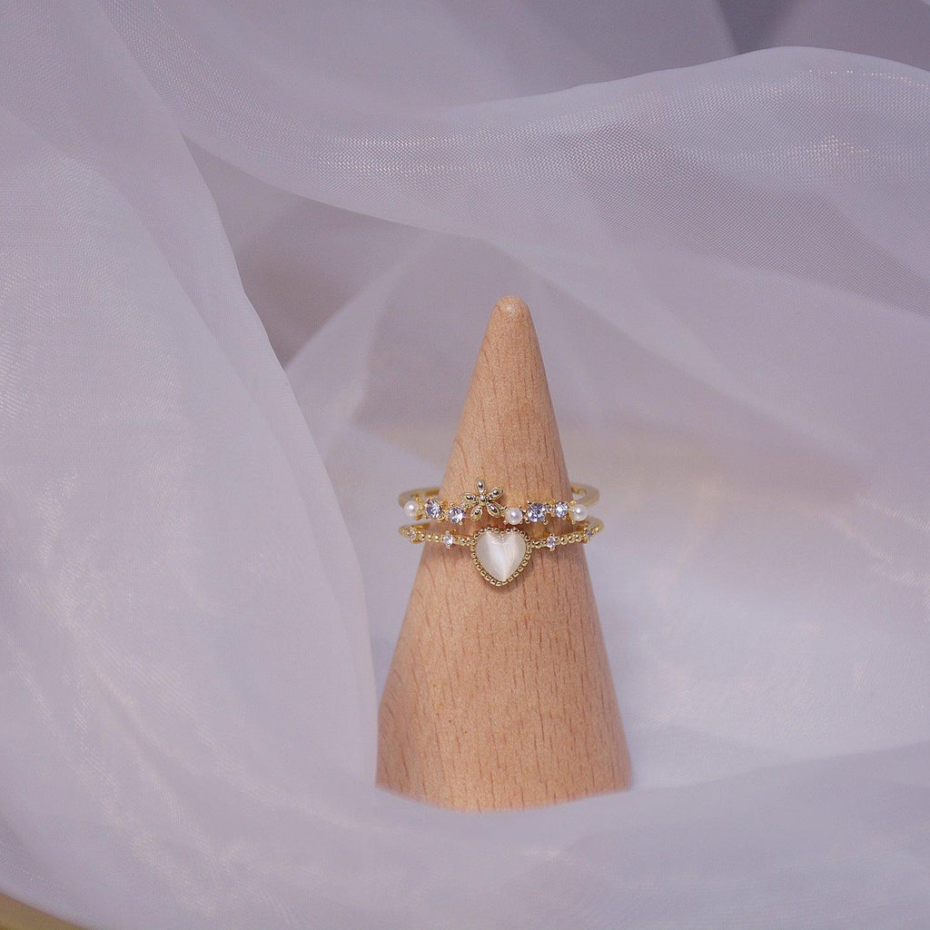 Blumenherzring - Sandy