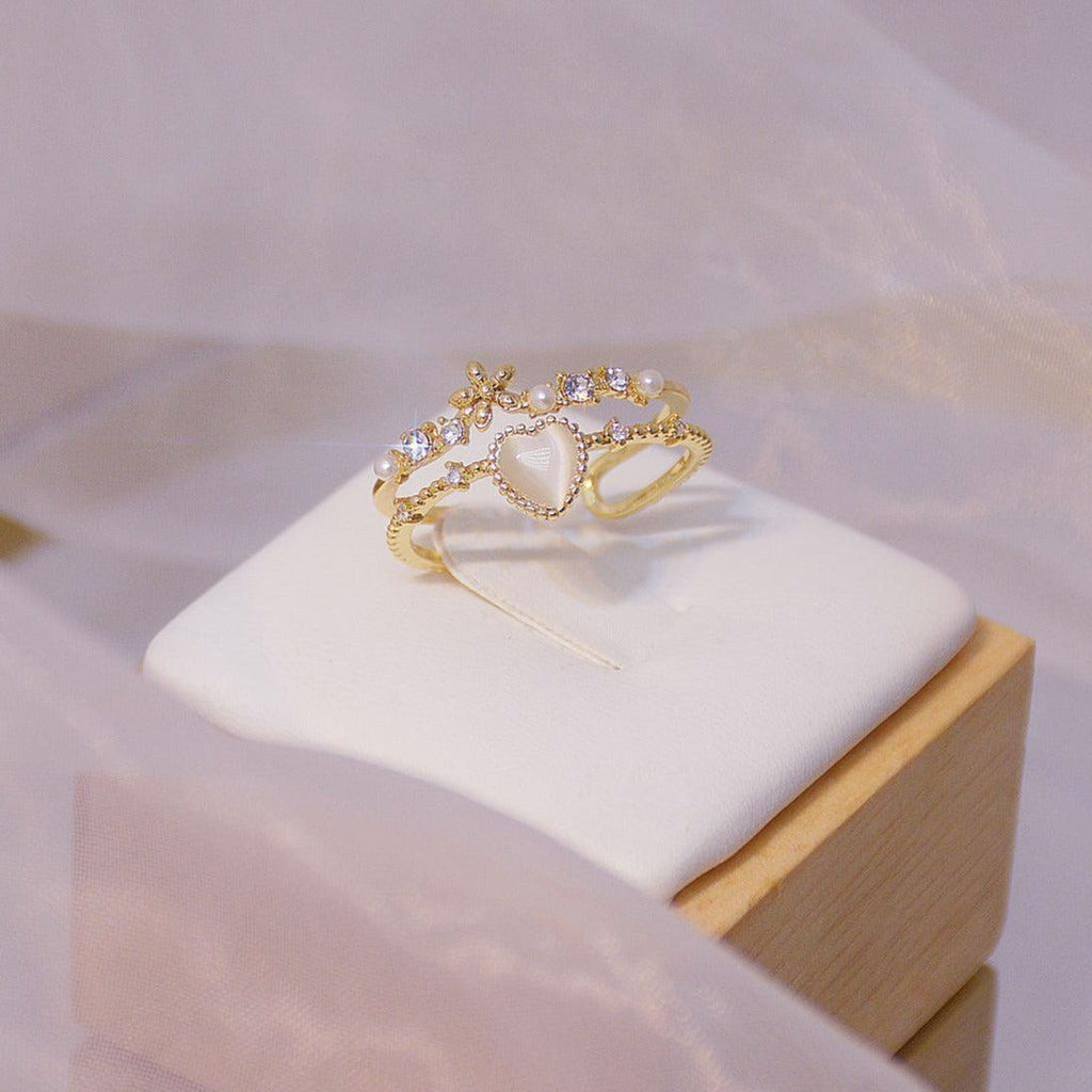 Blumenherzring - Sandy