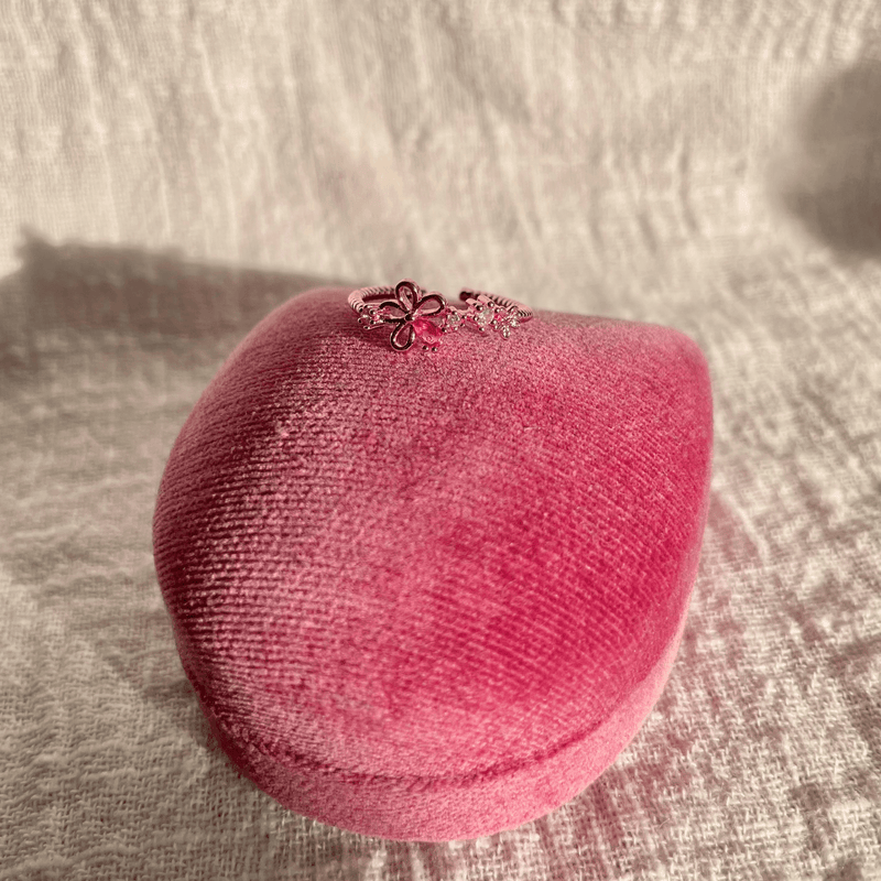 Blumenring aus Roségold (2 Stile)