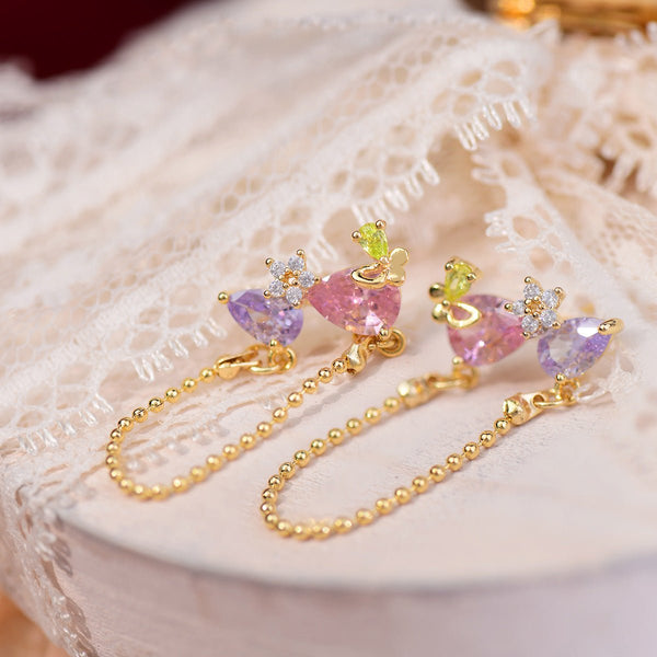 Blumen- und Schmetterlingsohrringe - Brooklyn