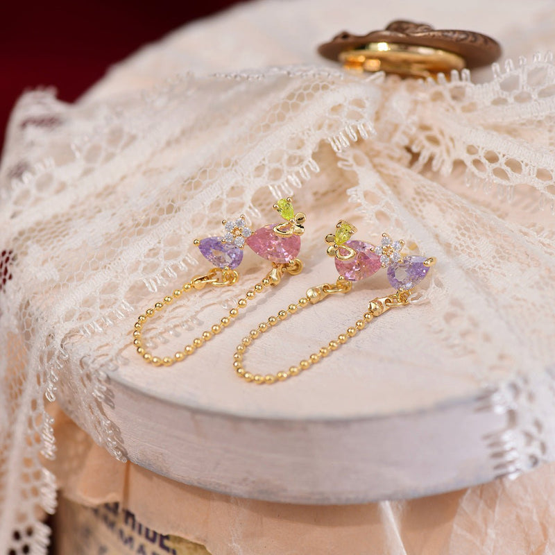 Blumen- und Schmetterlingsohrringe - Brooklyn