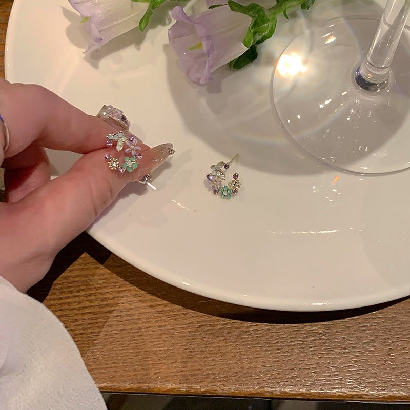 [Ausverkauf] Blumen-Schmetterlings-Ohrstecker - Lucy