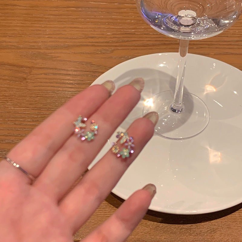 [Ausverkauf] Blumen-Schmetterlings-Ohrstecker - Lucy