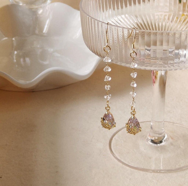 Blumen-Tropfen-Ohrringe - Amanda