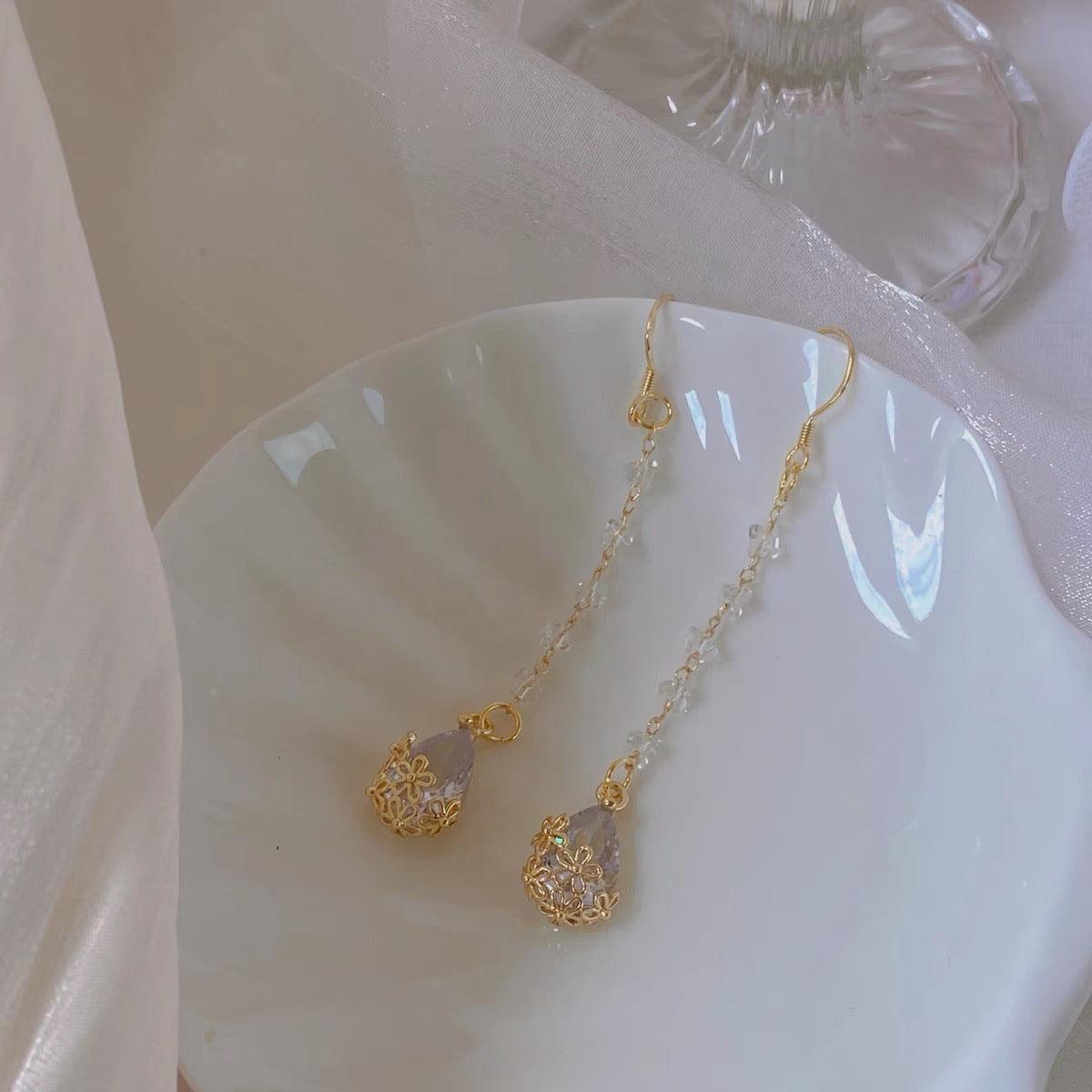 Blumen-Tropfen-Ohrringe - Amanda