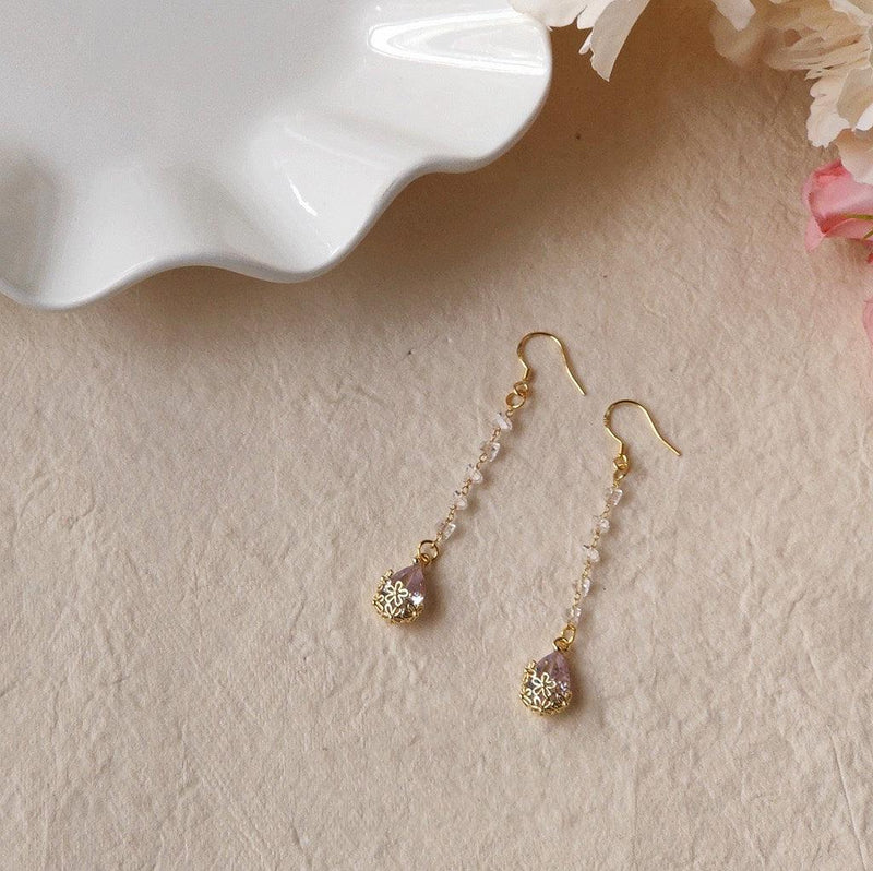 Blumen-Tropfen-Ohrringe - Amanda