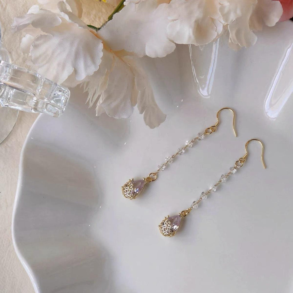 Blumen-Tropfen-Ohrringe - Amanda