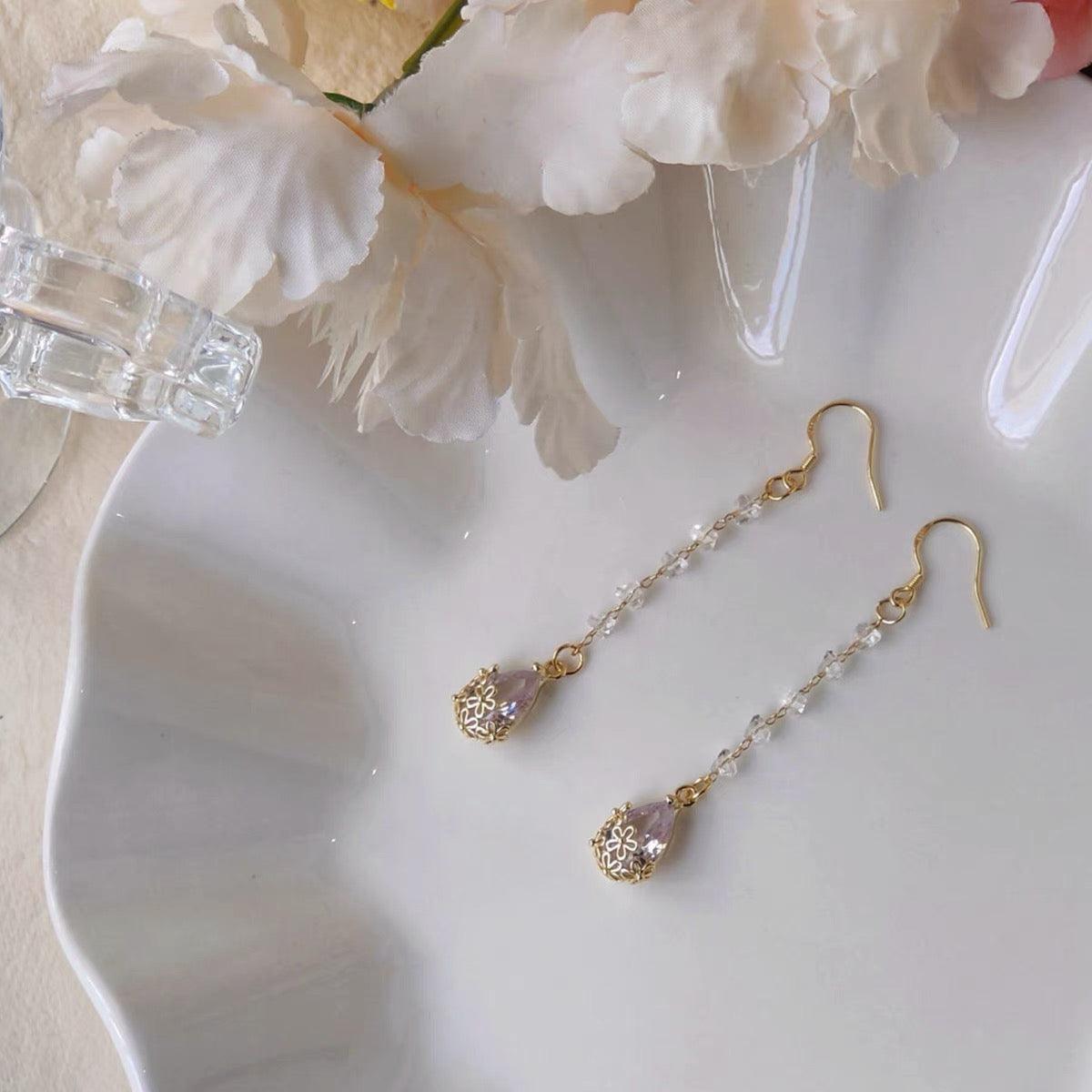 Blumen-Tropfen-Ohrringe - Amanda