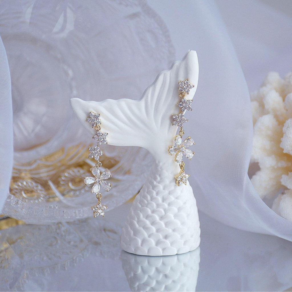 Blumen-Tropfen-Ohrringe - Elena