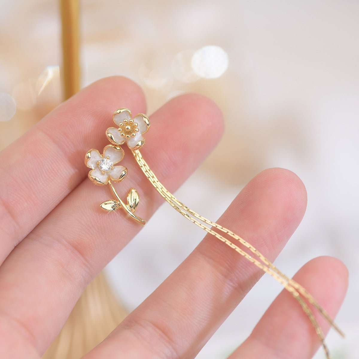 Blumen-Tropfen-Ohrringe - Rita