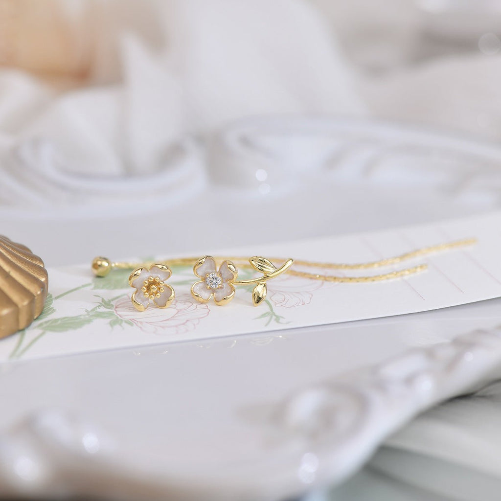 Blumen-Tropfen-Ohrringe - Rita