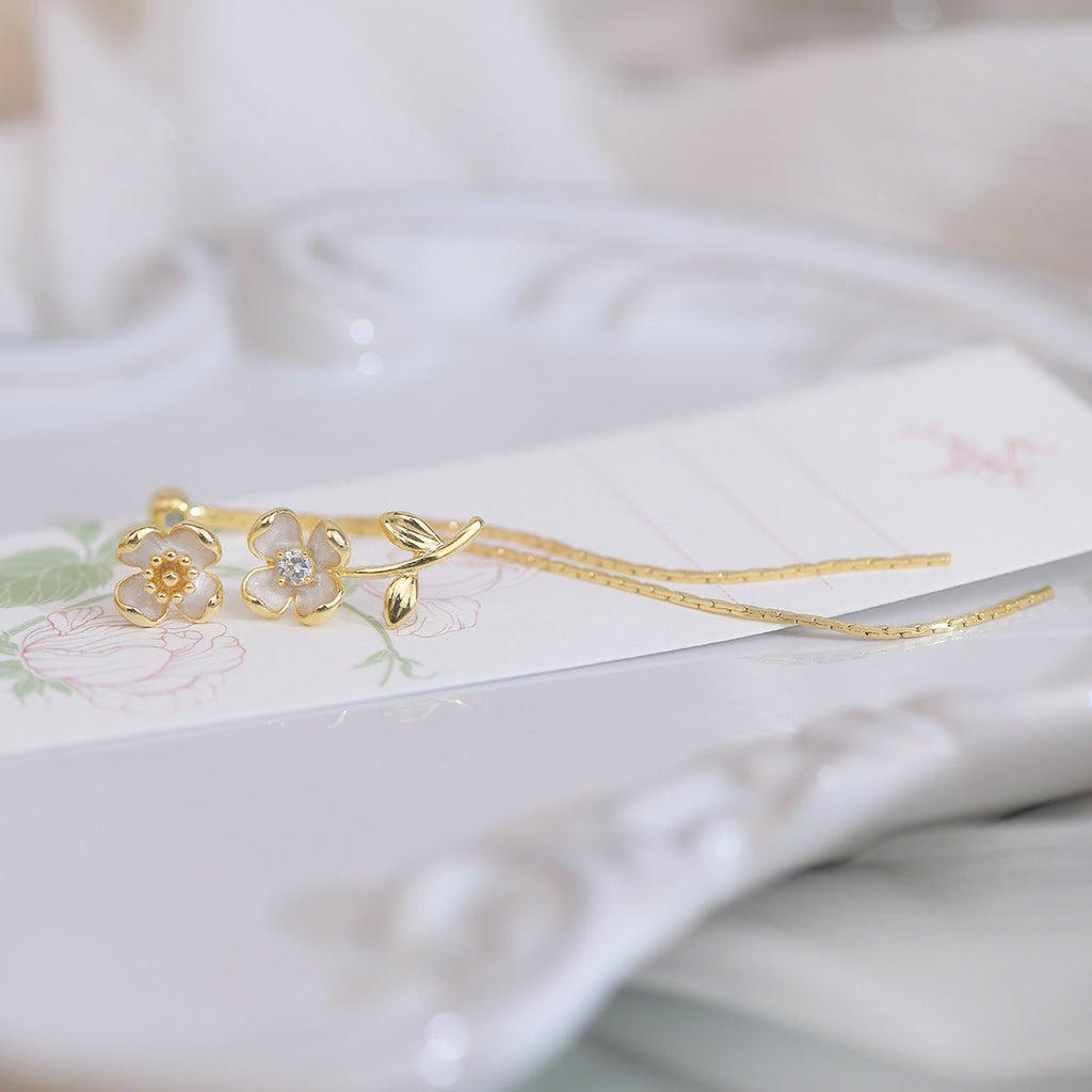 Blumen-Tropfen-Ohrringe - Rita