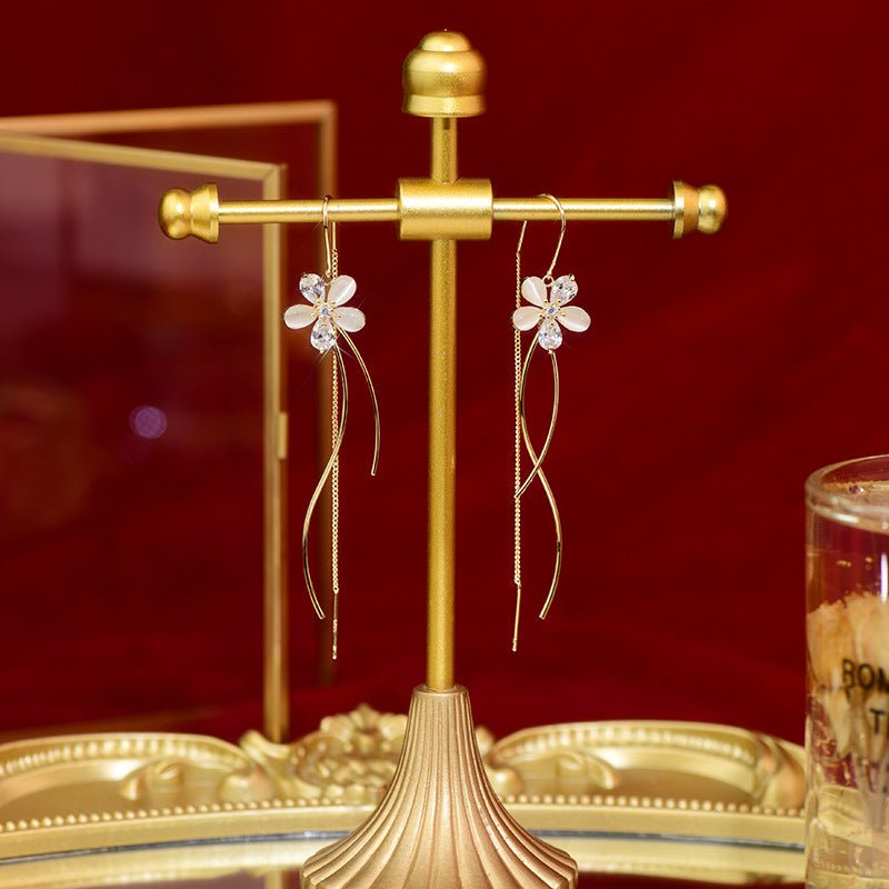 Blumen-Tropfen-Ohrringe - Sophia