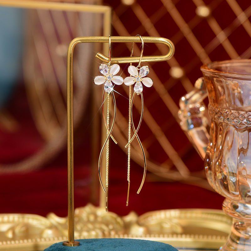 Blumen-Tropfen-Ohrringe - Sophia