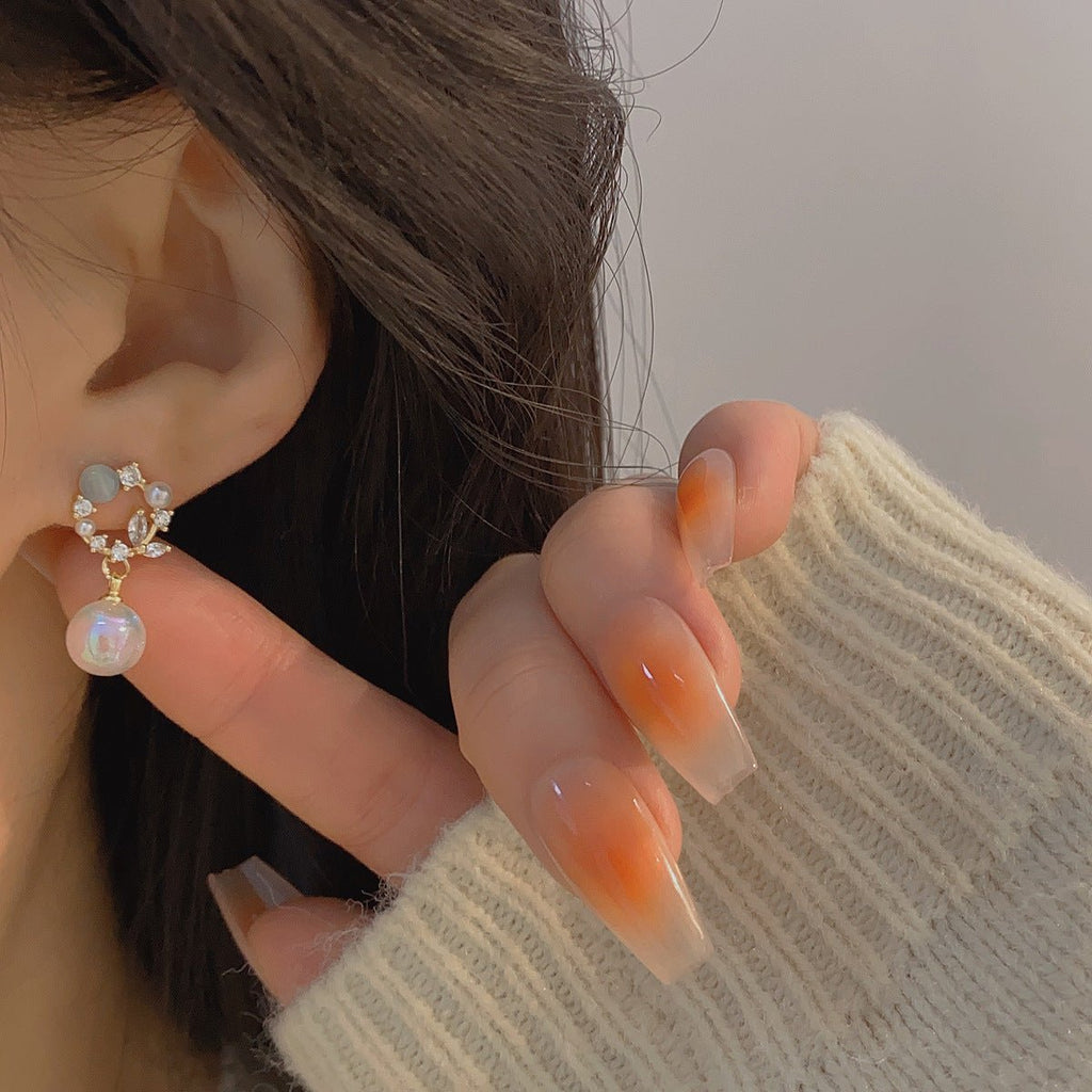 Blumen-Tropfen-Ohrringe - Tawny