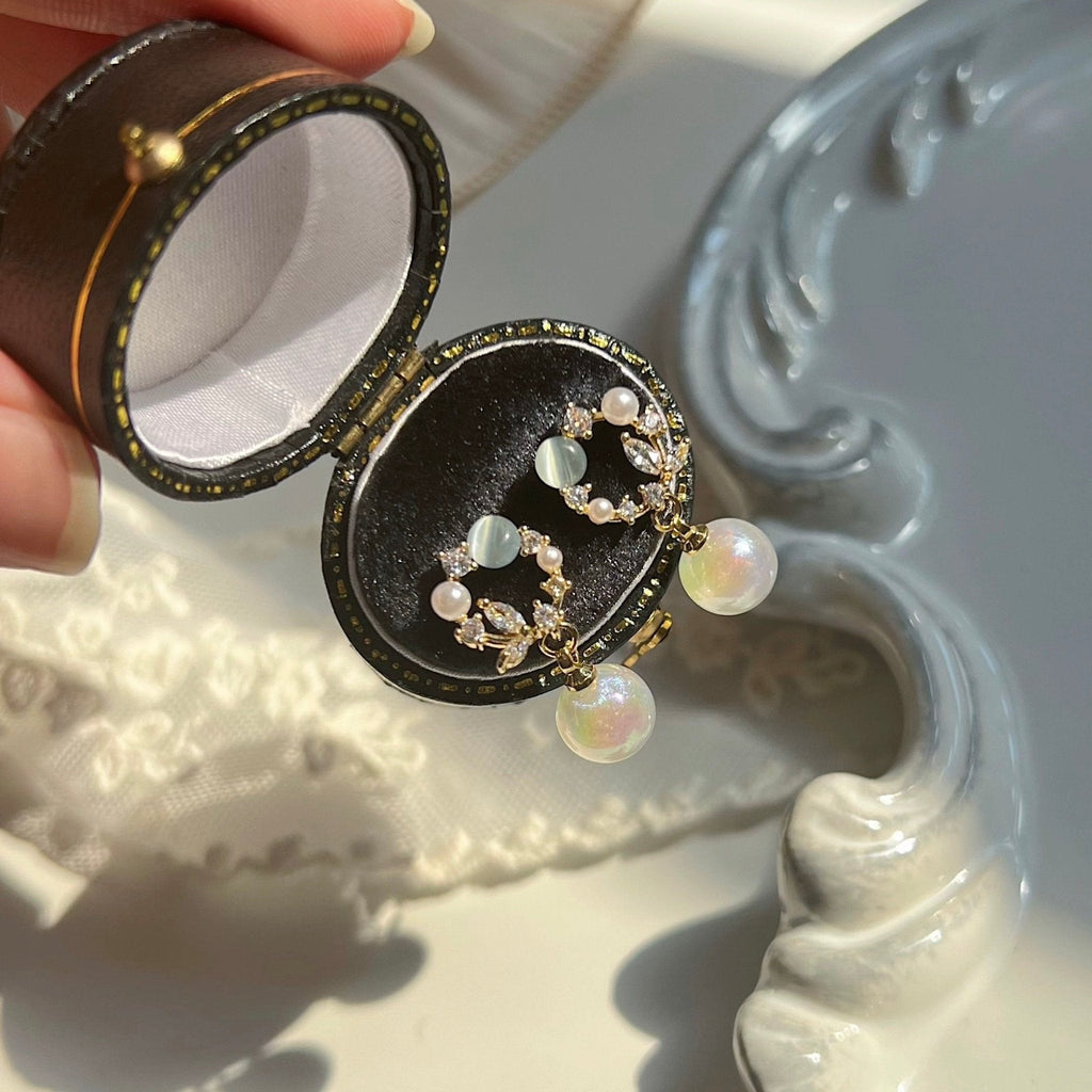 Blumen-Tropfen-Ohrringe - Tawny