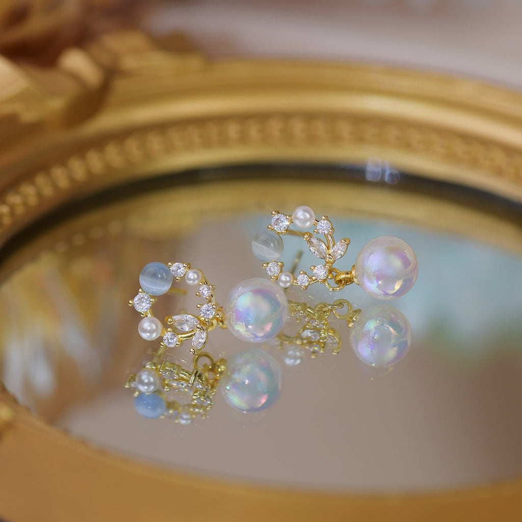 Blumen-Tropfen-Ohrringe - Tawny