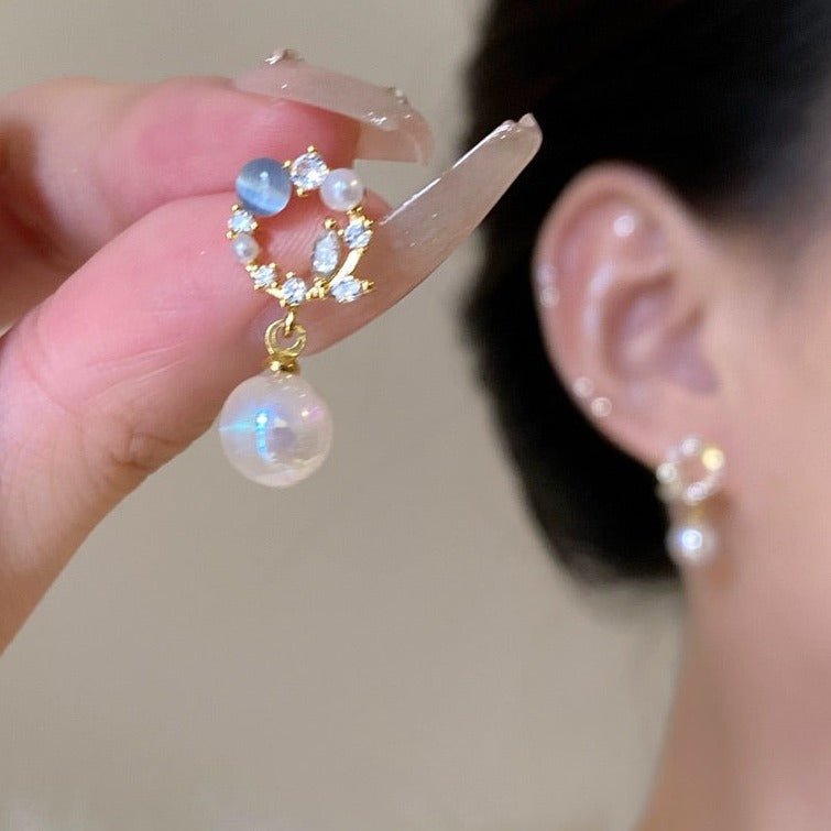 Blumen-Tropfen-Ohrringe - Tawny