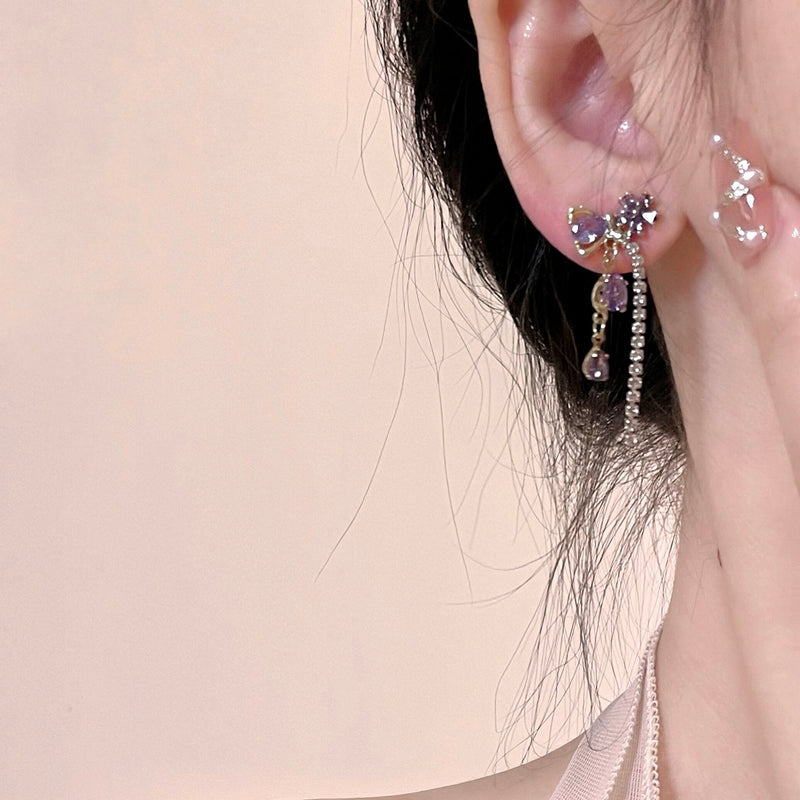 Tropfenohrringe mit Blumenband - Vivienne