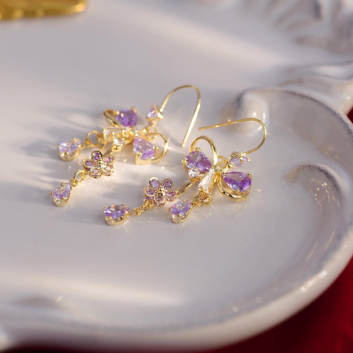 Blumenband-Ohrringe - Celina