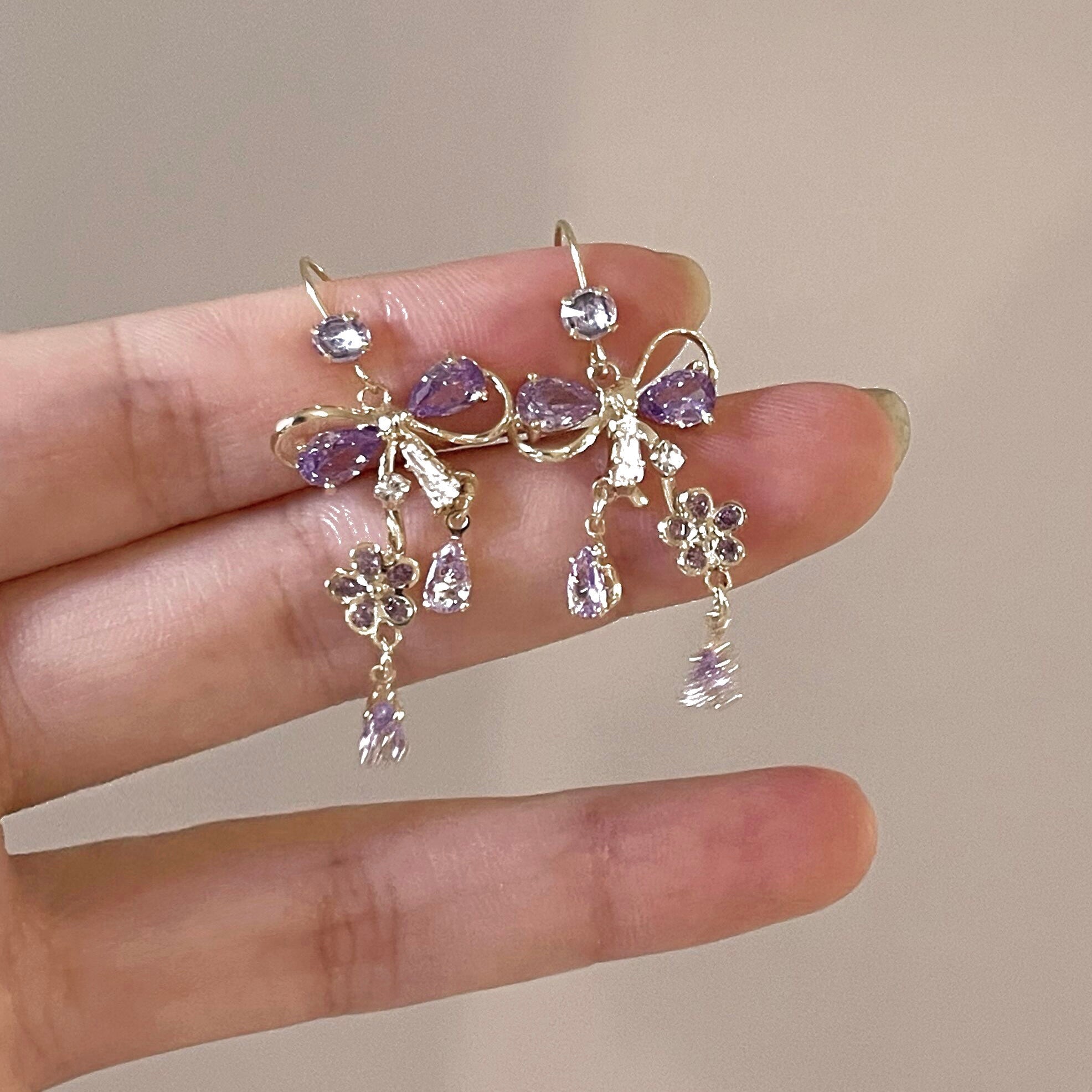 Blumenband-Ohrringe - Celina