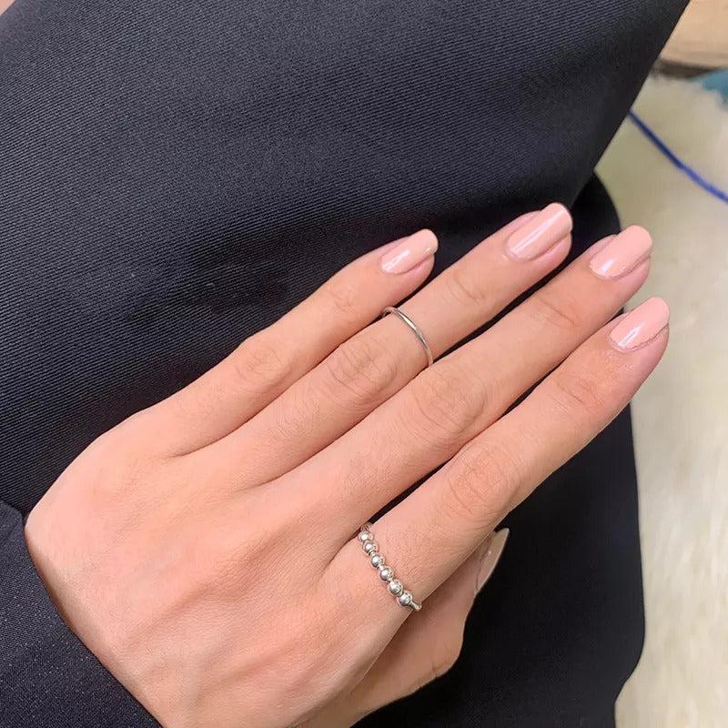 Fokus Anti-Angst-Ring - Sterling Silber