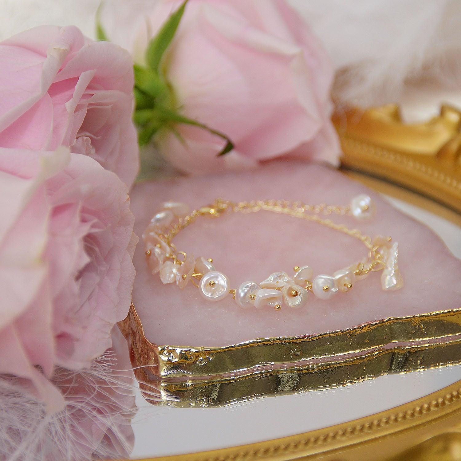 Süßwasserperlenarmband