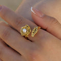 Perlenblumen-Goldring
