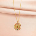 Goldene Chakra-Halskette