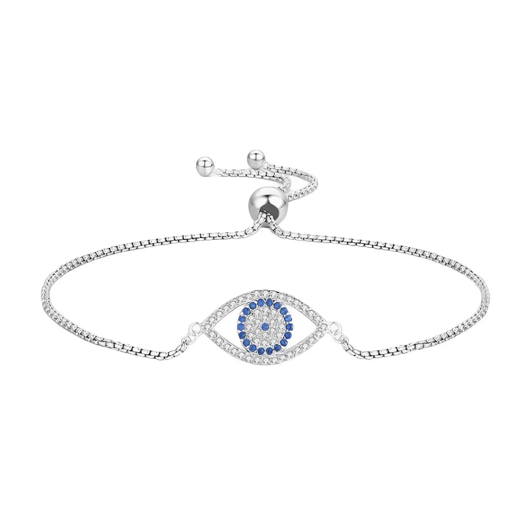 Griechisches Auge Zirkonia Armband Silber
