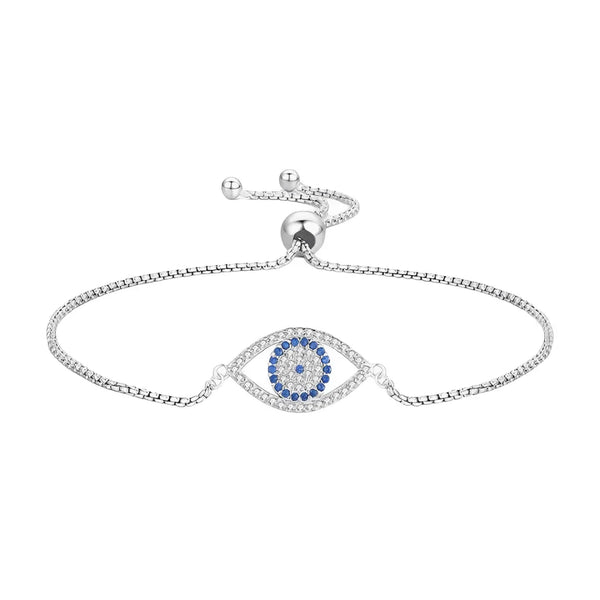 Griechisches Auge Zirkonia Armband Silber