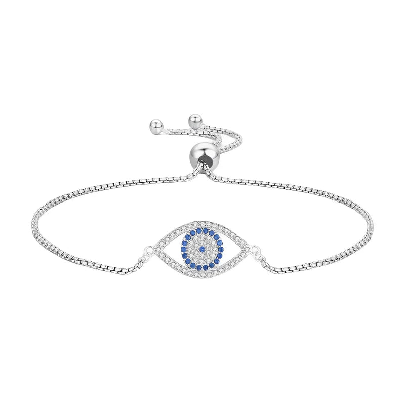 Griechisches Auge Zirkonia Armband Silber