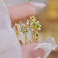 Grünes Barock-Ringset